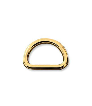 ZipperZoo D-ring 20 mm strak -  goud - verpakt per 2