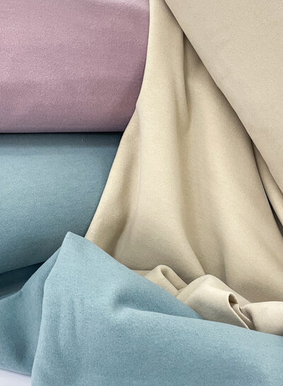 M. beige soft coat fabric - mid-season