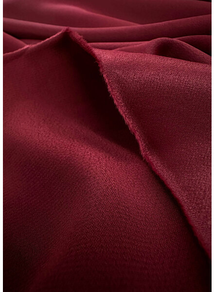 deadstock deep red duchesse satin - beautiful bridal satin, straight from Italy!