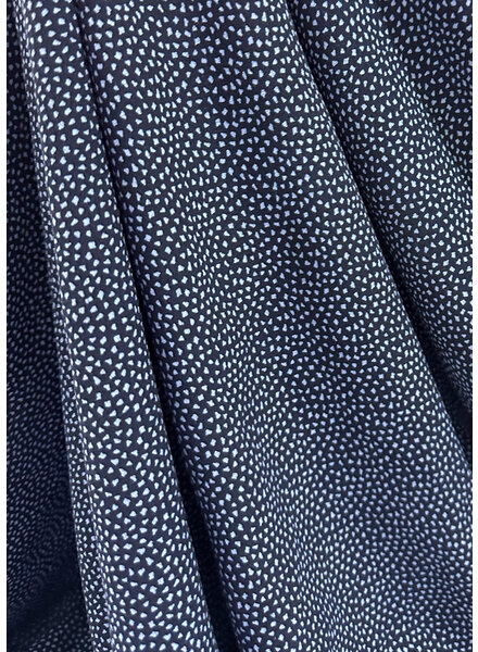 deadstock navy blue with fine blue dots - Italian viscose crepe