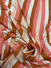 deadstock 50 shades of peach - beautiful Italian satin with horizontal stripes