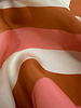 deadstock 50 shades of peach - beautiful Italian satin with horizontal stripes