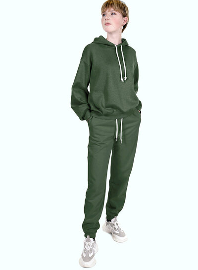 plain french terry - bottle green OEKO TEX