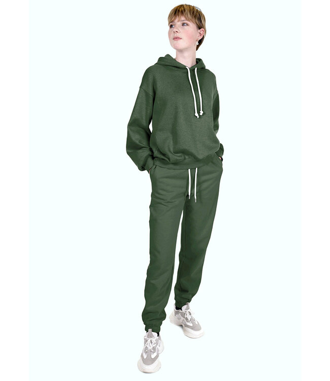 effen french terry - flessengroen OEKO TEX