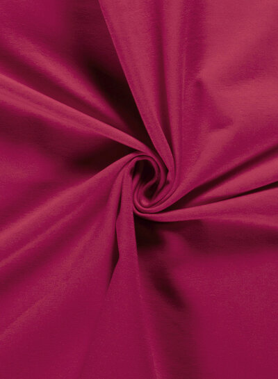 Madeline effen french terry - donker fuchsia OEKO TEX
