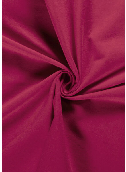Madeline effen french terry - donker fuchsia OEKO TEX