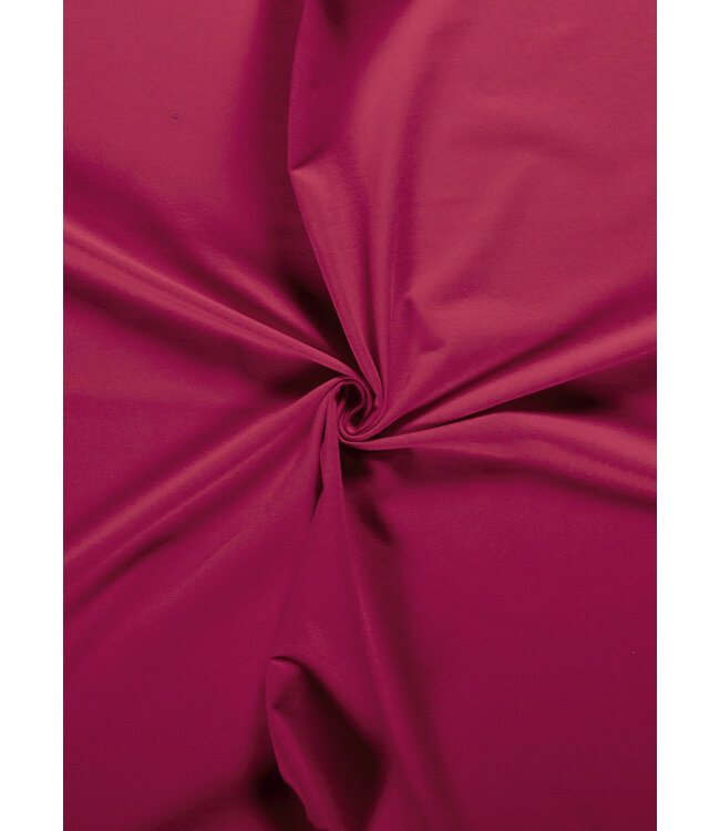Madeline effen french terry - donker fuchsia OEKO TEX