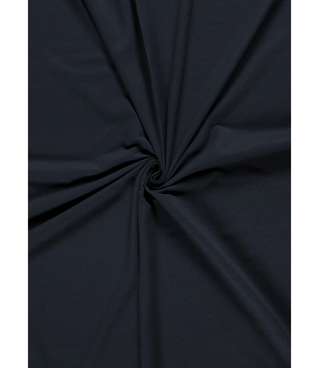 Madeline effen french terry - marineblauw OEKO TEX