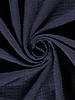 navy linen cotton mix double gauze / plain tetra