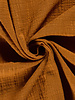 cognac linnen katoen mix double gauze / effen tetra