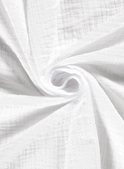 M. white linen cotton mix double gauze / plain tetra