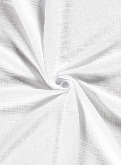 white linen cotton mix double gauze / plain tetra