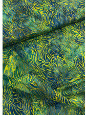 Eyelike fabrics waves green batik - cotton