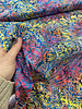 Eyelike fabrics roses blauw/Roze batik - katoen