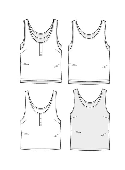Maison Fauve Spritz tank tops Duo - paper pattern