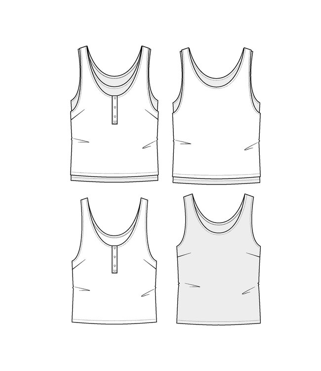 Maison Fauve Le duo SPRITZ tank tops - papieren patroon