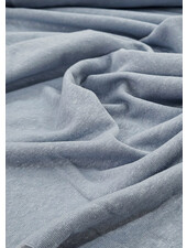 M. dusty blue - rekbare, gebreide linnen viscose mix