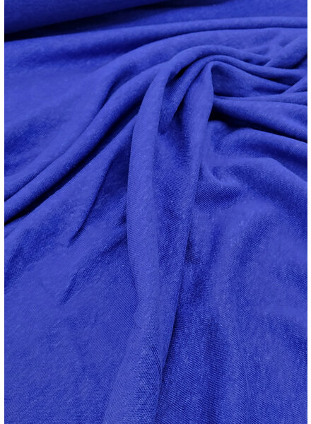 M. cobalt - stretchy knitted linen viscose blend