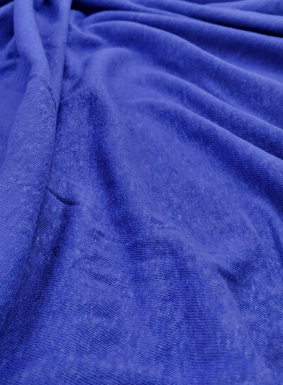 M. cobalt - stretchy knitted linen viscose blend