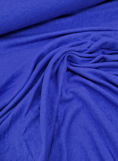 M. cobalt - stretchy knitted linen viscose blend