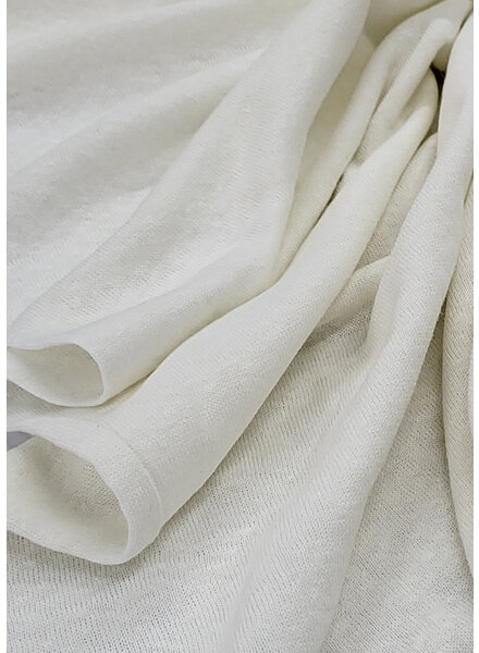 M. cloud white - stretchy knitted linen viscose mix