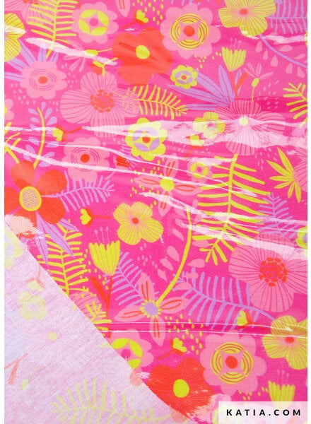 katia laminated cotton Tropical fuchsia