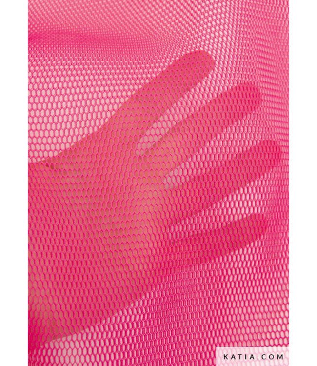 Katia fabrics neon roze- sportmesh voor tassen