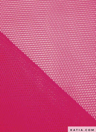 Katia fabrics neon roze- sportmesh voor tassen