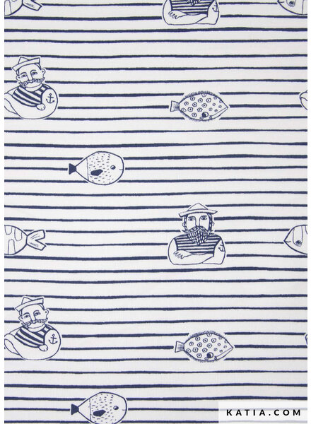 Katia fabrics nautic deep sea - jersey