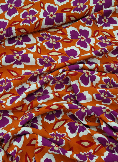 M. flowers Hermès orange - poplin viscose