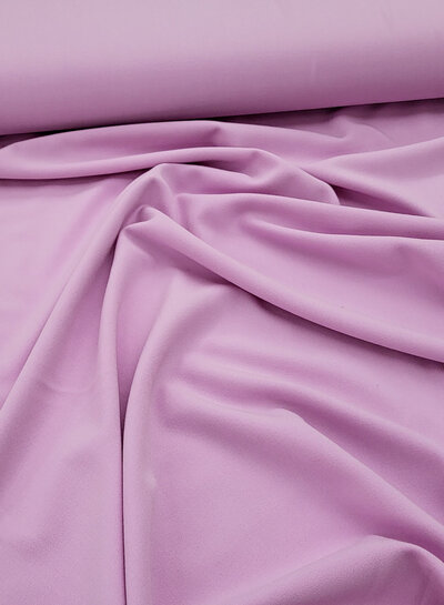 M. lilac pink crepe - viscose mix with light stretch