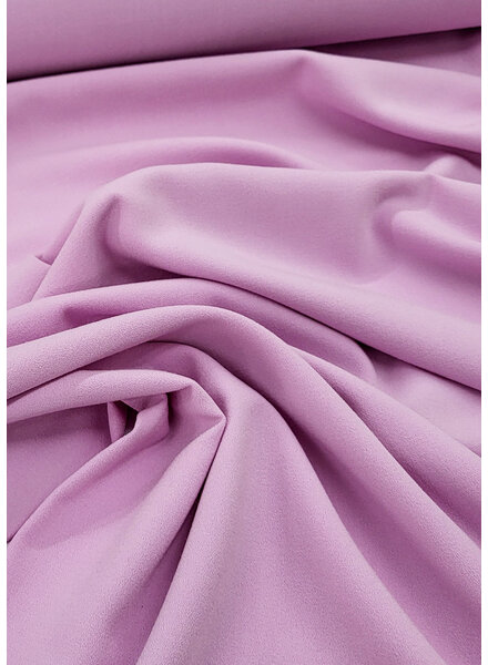 M. lilac pink crepe - viscose mix with light stretch