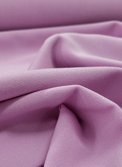 M. lilac pink crepe - viscose mix with light stretch