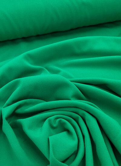 M. grass green crepe - viscose mix with light stretch