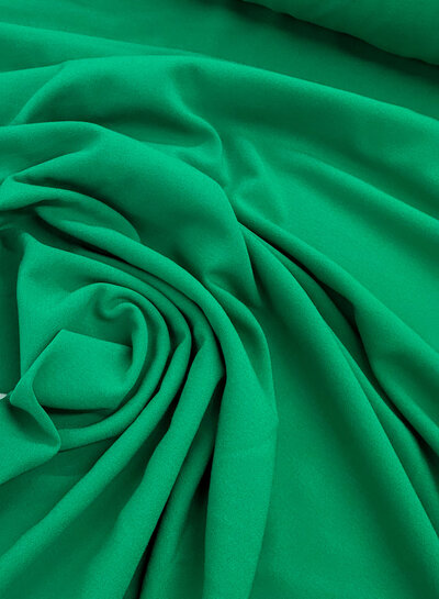 M. grass green crepe - viscose mix with light stretch