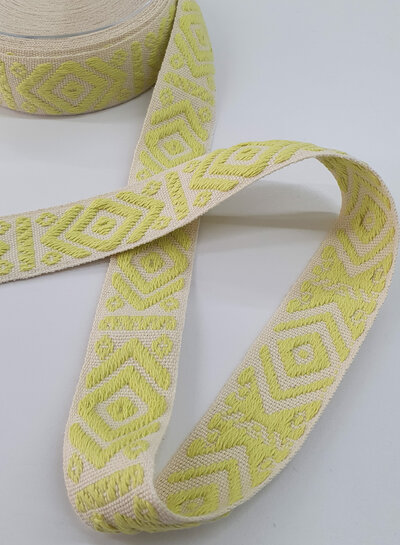trendy bag strap bright yellow - 40 mm