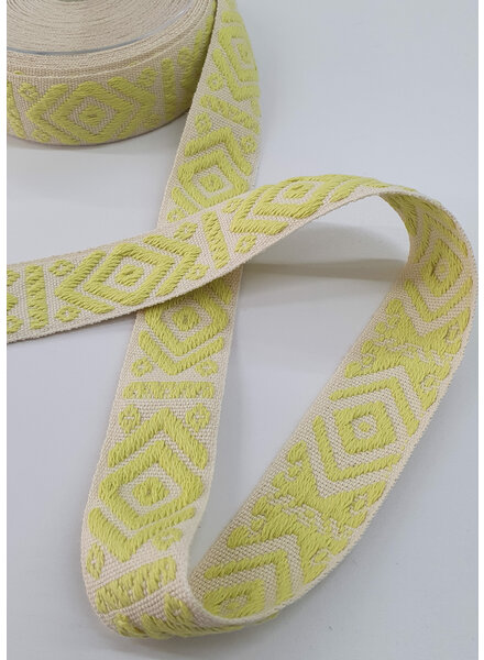 trendy bag strap bright yellow - 40 mm