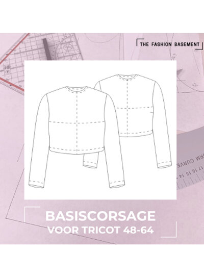 The Fashion Basement Basiscorsage voor TRICOT TFB - basispatroon 48-64