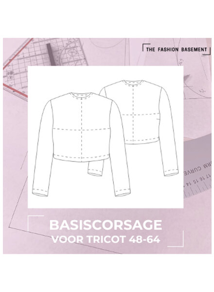 The Fashion Basement Basiscorsage voor TRICOT TFB - basispatroon 48-64