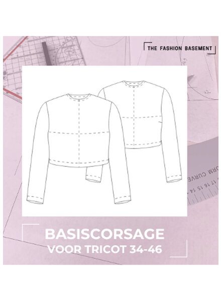 The Fashion Basement Basiscorsage voor TRICOT TFB - basispatroon 34-46