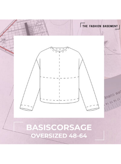 The Fashion Basement Basis corsage OVERSIZED pasvorm TFB - basispatroon 48-64