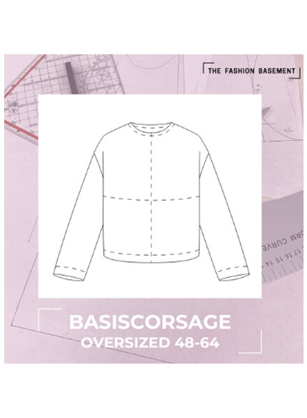 The Fashion Basement Basis corsage OVERSIZED pasvorm TFB - basispatroon 48-64