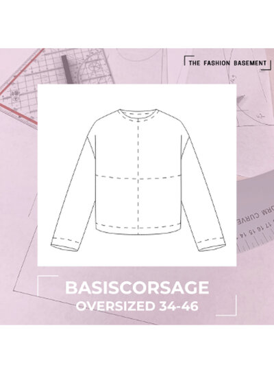 The Fashion Basement Basis corsage OVERSIZED pasvorm TFB - basispatroon 34-46