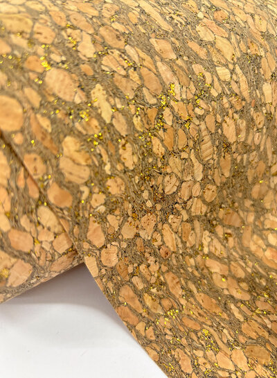 M. Kurkstof - met goud lurex - 65 cm breedte