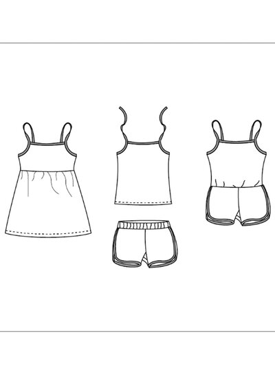 Bel'Etoile Siem short + top + playsuit + jurk KIDS