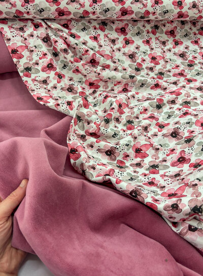 M. dark old pink nicky velvet