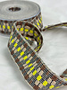 M. colorfull bag strap mocha and yellow - 40 mm
