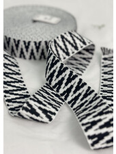 M. Etnic bag strap black and white 38 mm