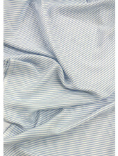 deadstock beautiful woven viscose with a high thread count - blue and white