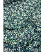 deadstock petrolkleurige bloemetjes op marineblauwe voile